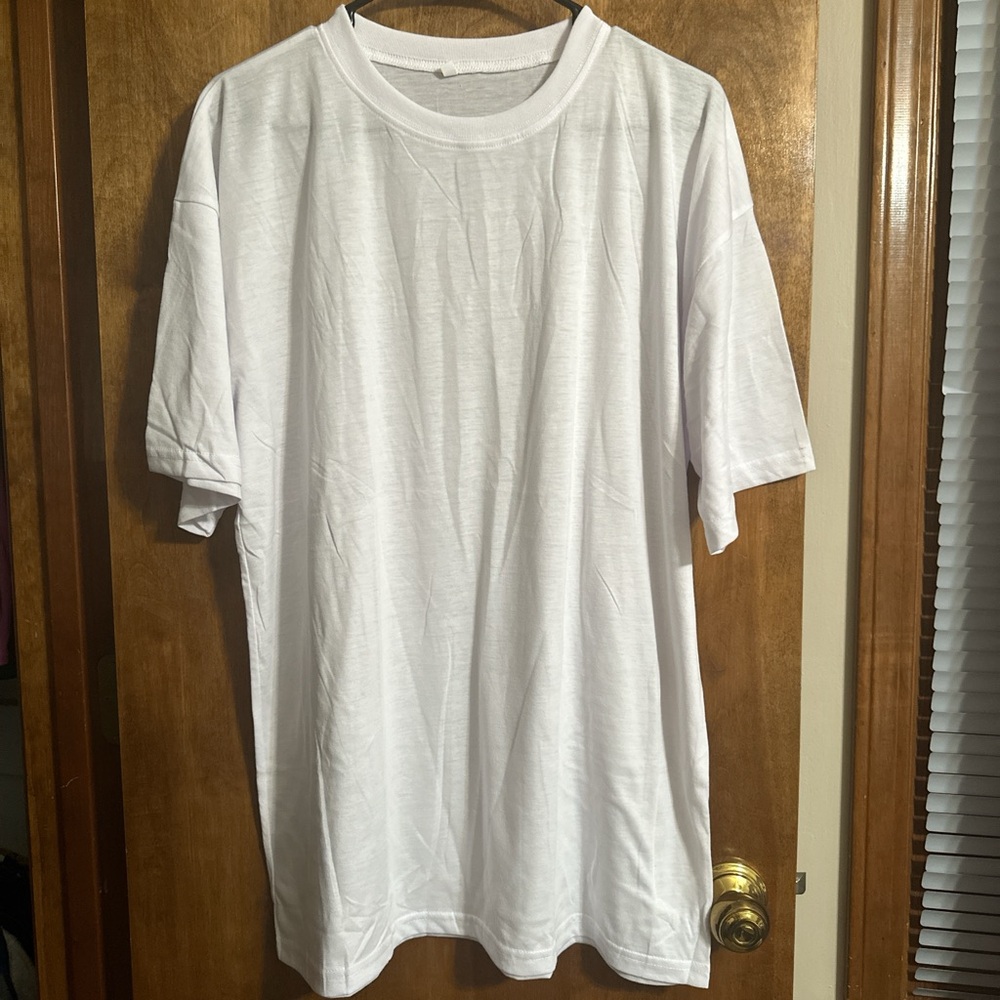 White XL Cotton Crew t-shirt